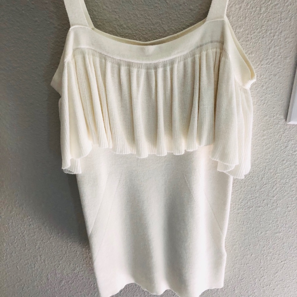 White Shirt from EXPRESS. Off the shoulder option